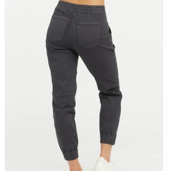 Spanx Stretch Twill Moto Jogger Pant Washed Black, Size Small - Picture 2 of 3